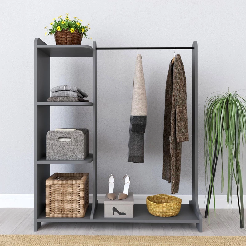 Mobilje hyrëse Renesme, ngjyrë antracit, 106x45x128cm