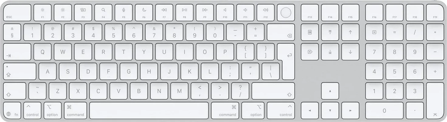 Tastierë Apple Magic Keyboard Touch ID, USB-C, e bardhë