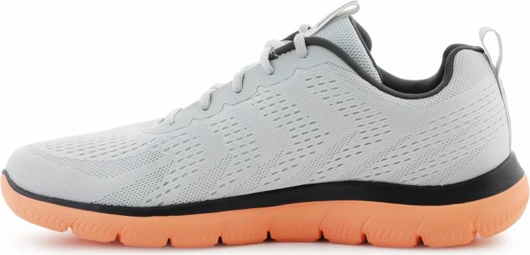 Atlete për meshkuj Skechers, gri-portokalli