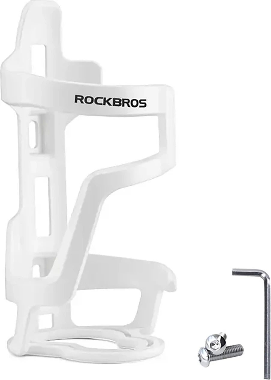 Mbajtëse shishe për biçikletë Rockbros 31210012002, polikarbonat, e bardhë
