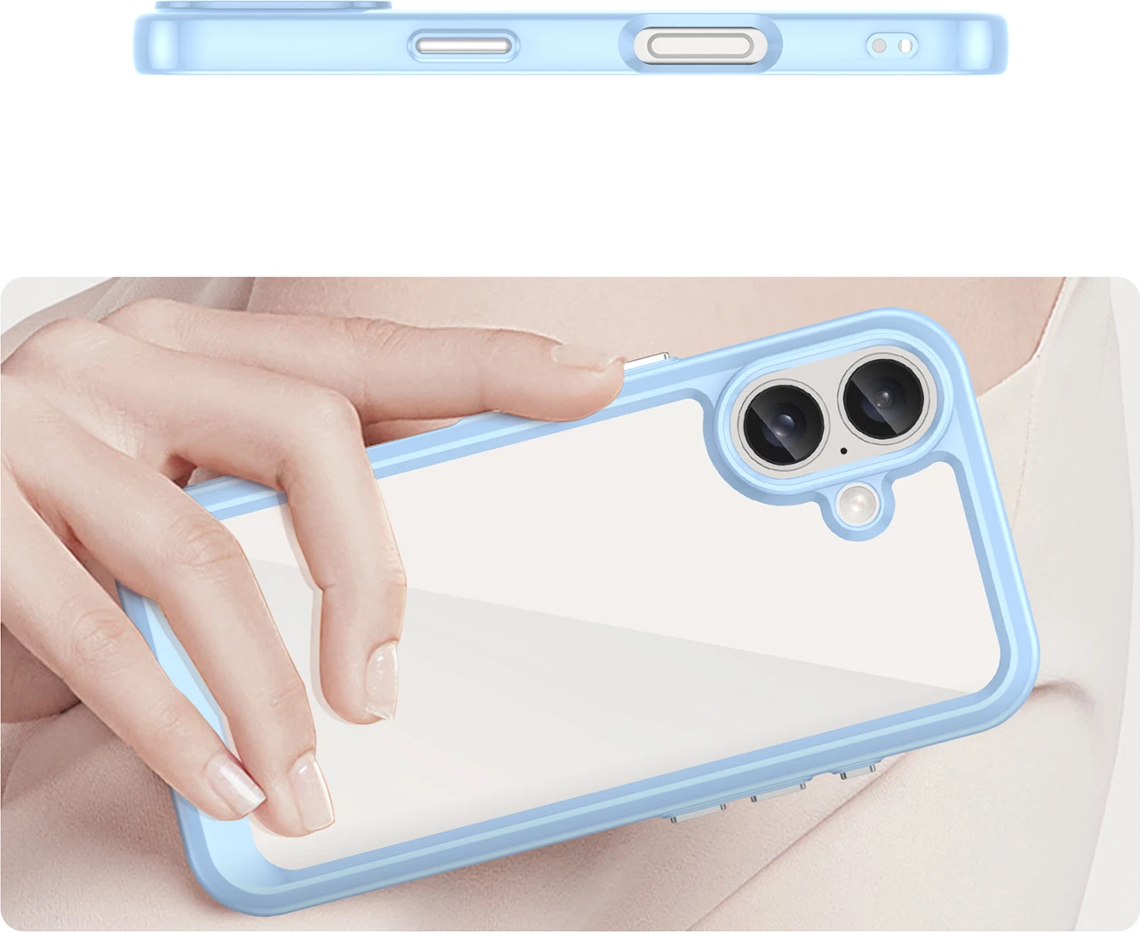 Mbështjellës Hurtel Outer Space Case për iPhone 16 Plus, kaltër