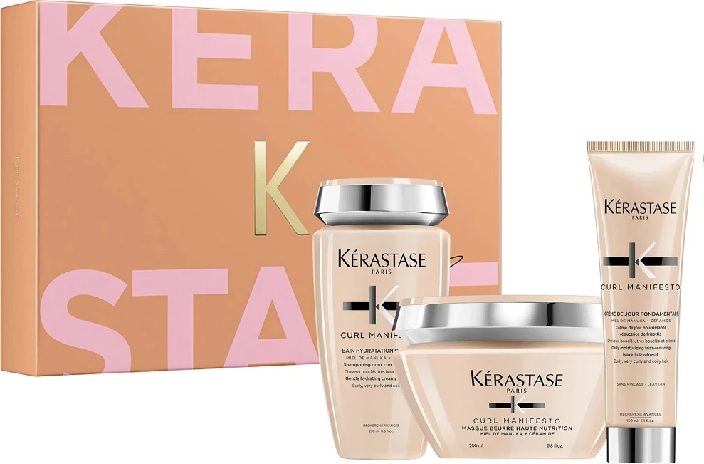 Set për flokë kaçurrela Kerastase Curl Manifesto për femra 250ml + 200ml + 150ml