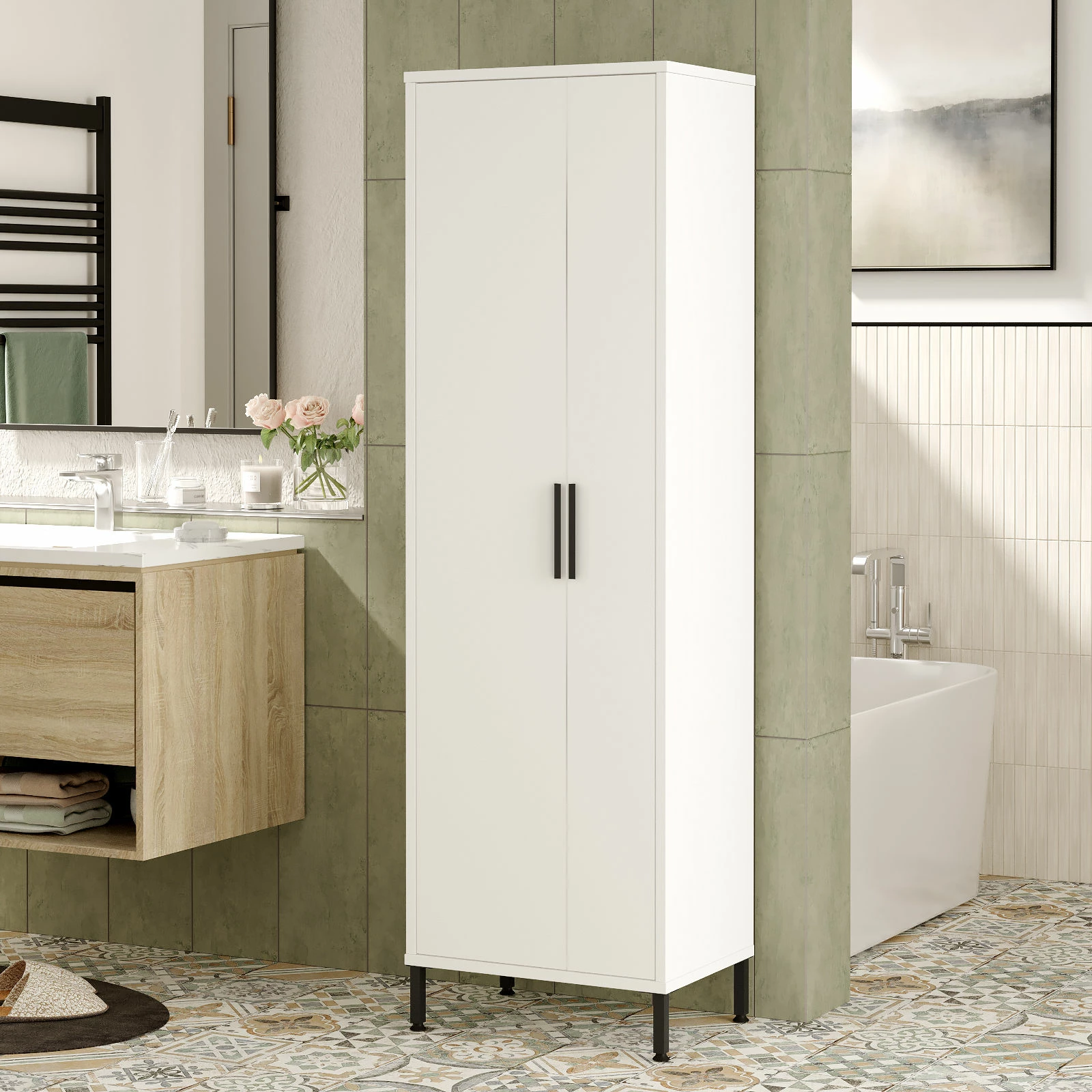 Dollap shumëpërdorimësh Hanah Home, Dy1-W, i bardhë