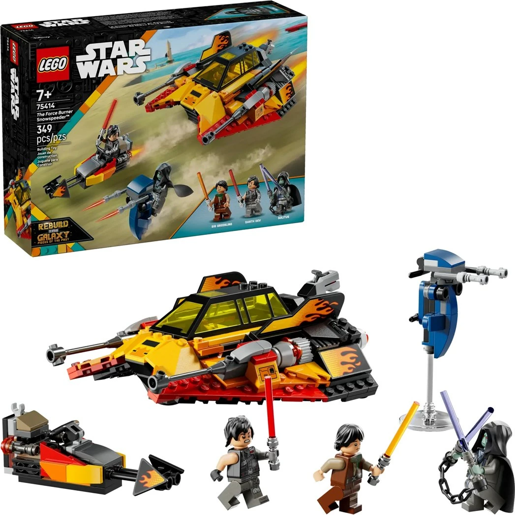 Set LEGO Star Wars The Force Burner Snowspeeder 75414, 349 pjesë, 3 minifigura