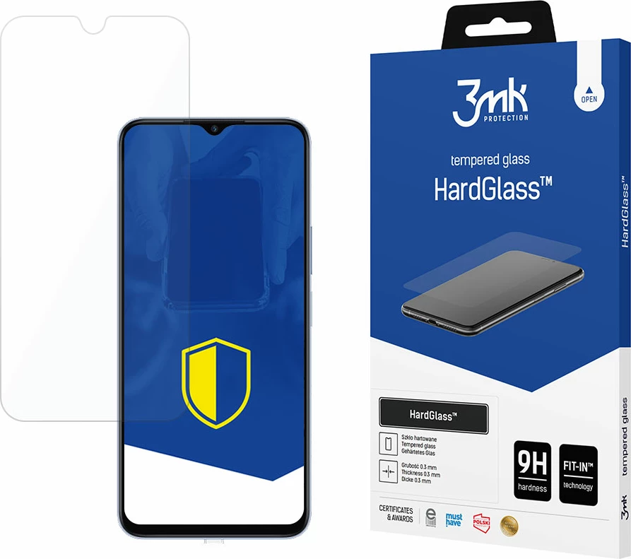 Xham i temperuar për ekran, 3mk Protection HardGlass, për Honor 70 Lite, 9H, 0.3 mm, 2.5D, shtresë oleofobike