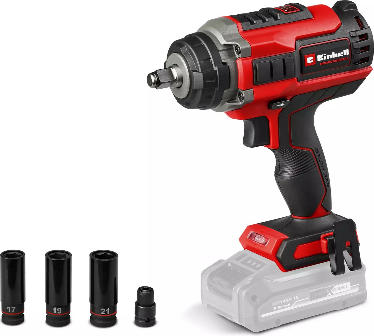 Impaktues Einhell Impaxxo 18/400, brushless, 18V, 400Nm, i zi/kuq