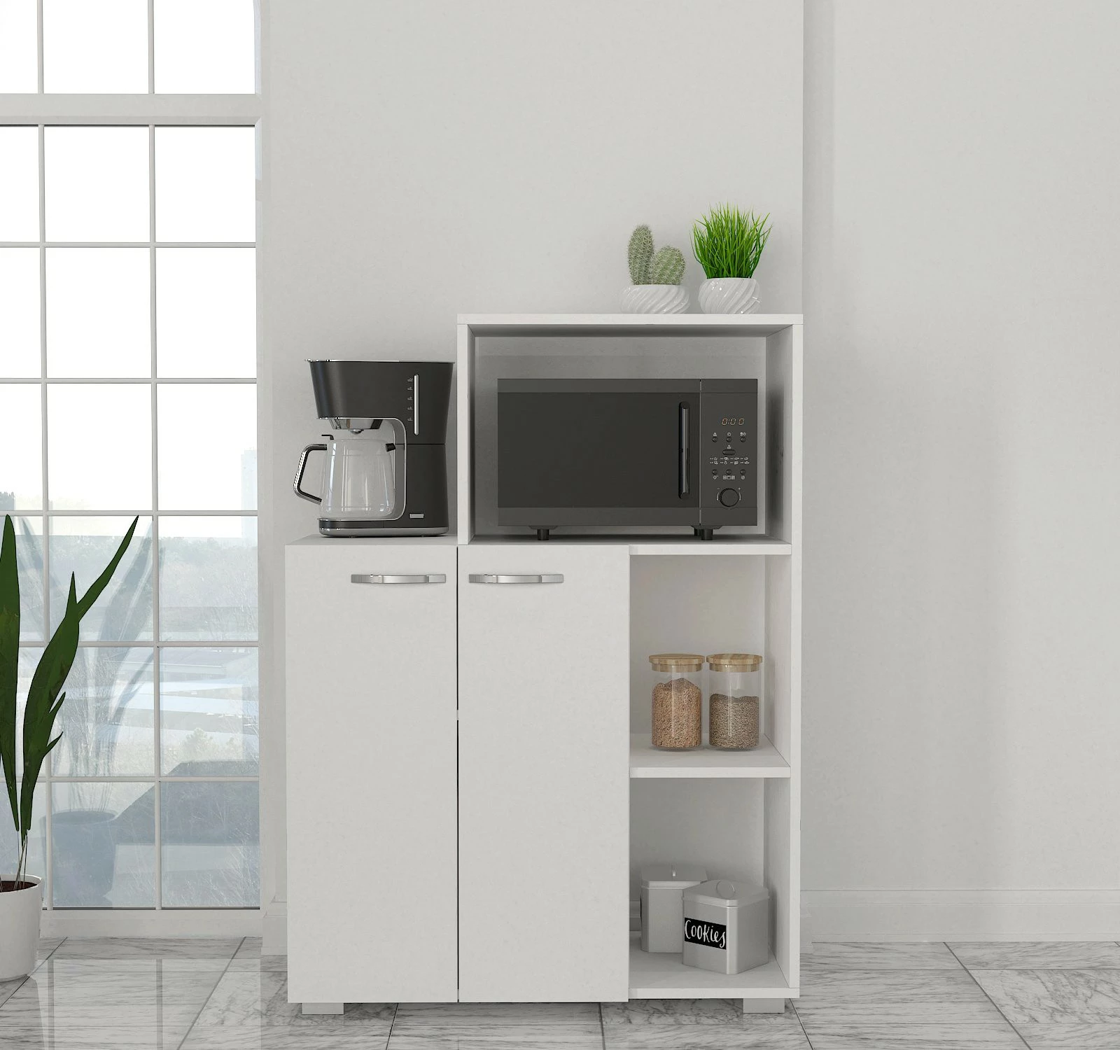 Dollap kuzhine, ngjyrë e bardhë, Skye Decor, Pars