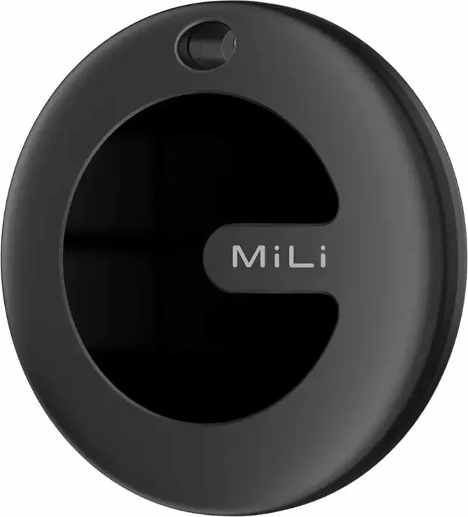 Tracker MiLi MiTag DUO, kompatibil me Android/iOS, Bluetooth 5.2 deri 100 m, IPX67, me mbështjellës/kasë, i zi, 1 copë