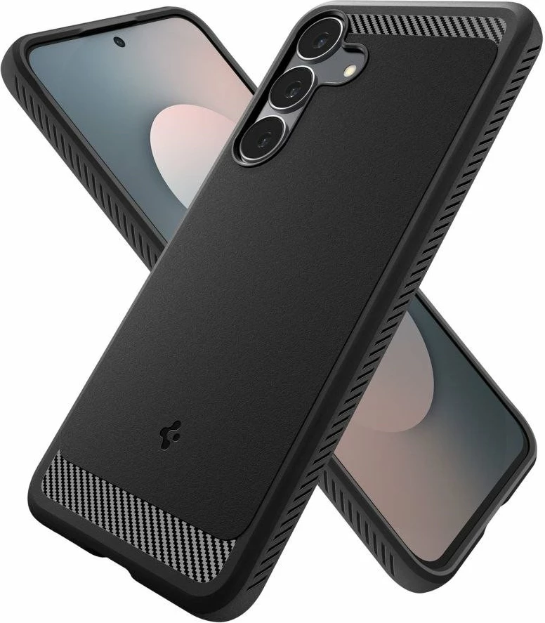Mbështjellës Spigen Rugged Armor për Samsung Galaxy S25 FE, TPU, karikim pa tela, Matte Black, 1 copë
