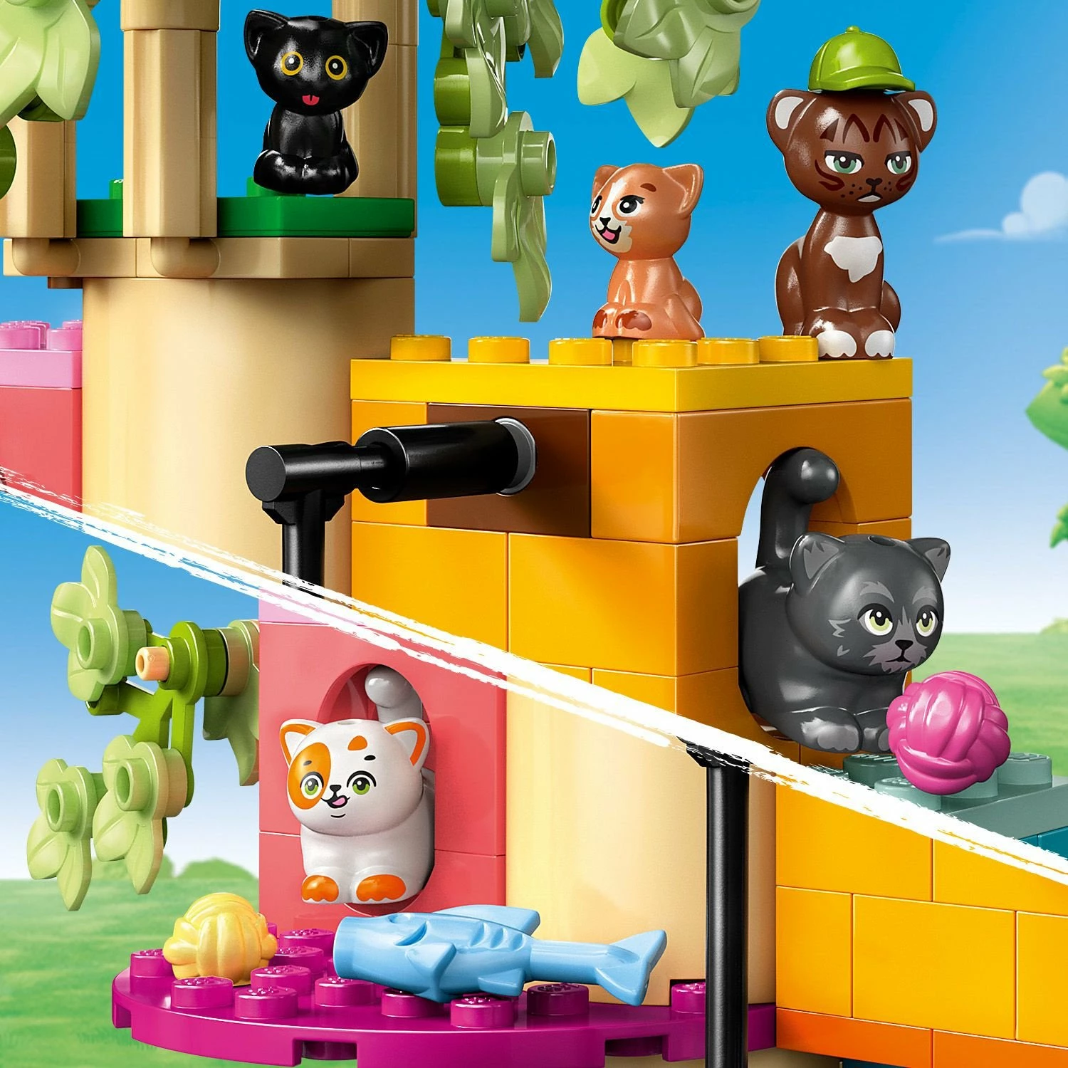 Set ndërtimi LEGO Friends 42666 Cat Birthday Party and Tree House, 321 copë