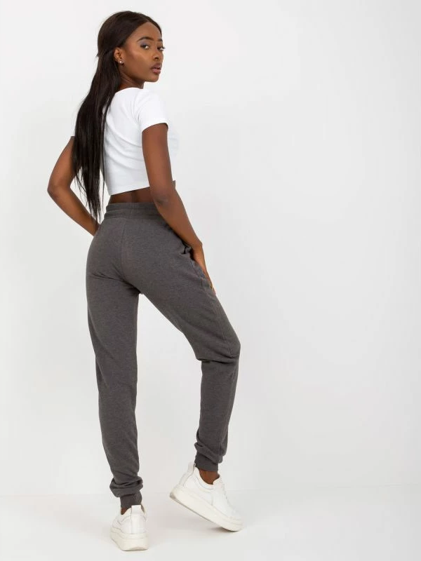 Pantallona sportive BASIC FEEL GOOD, gri e errët