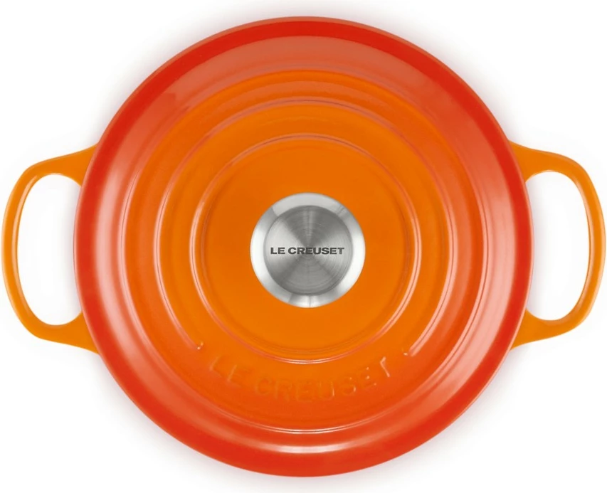 Tenxhere rrumbullake Le Creuset Signature 18 cm, portokalli