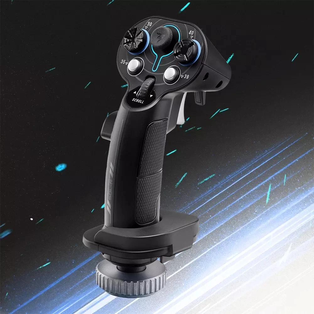 Grip add-on Thrustmaster Sol-R 3 AVA, 21 butona programmues, Z-axis, i dyanshëm, zi/kalter