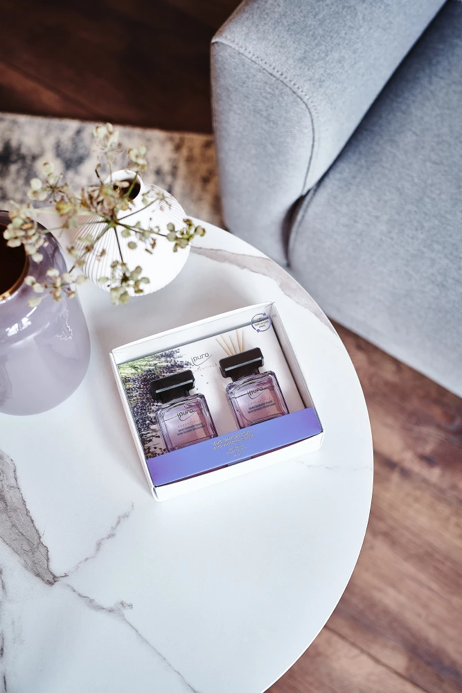 Set aromatizues ambienti me lavandë, 2 copë, 50ml, qelq, 5x15x13cm