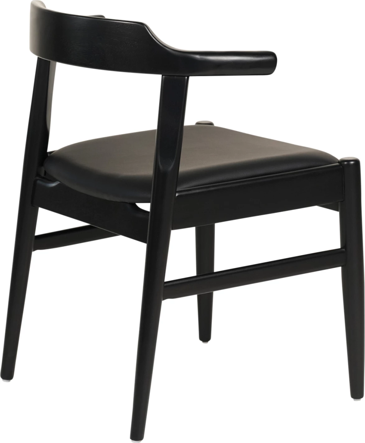 Karrige për ngrënie CERSEI FH9946.02 dru gome & PU ngjyrë e zezë 57x54x74Hcm