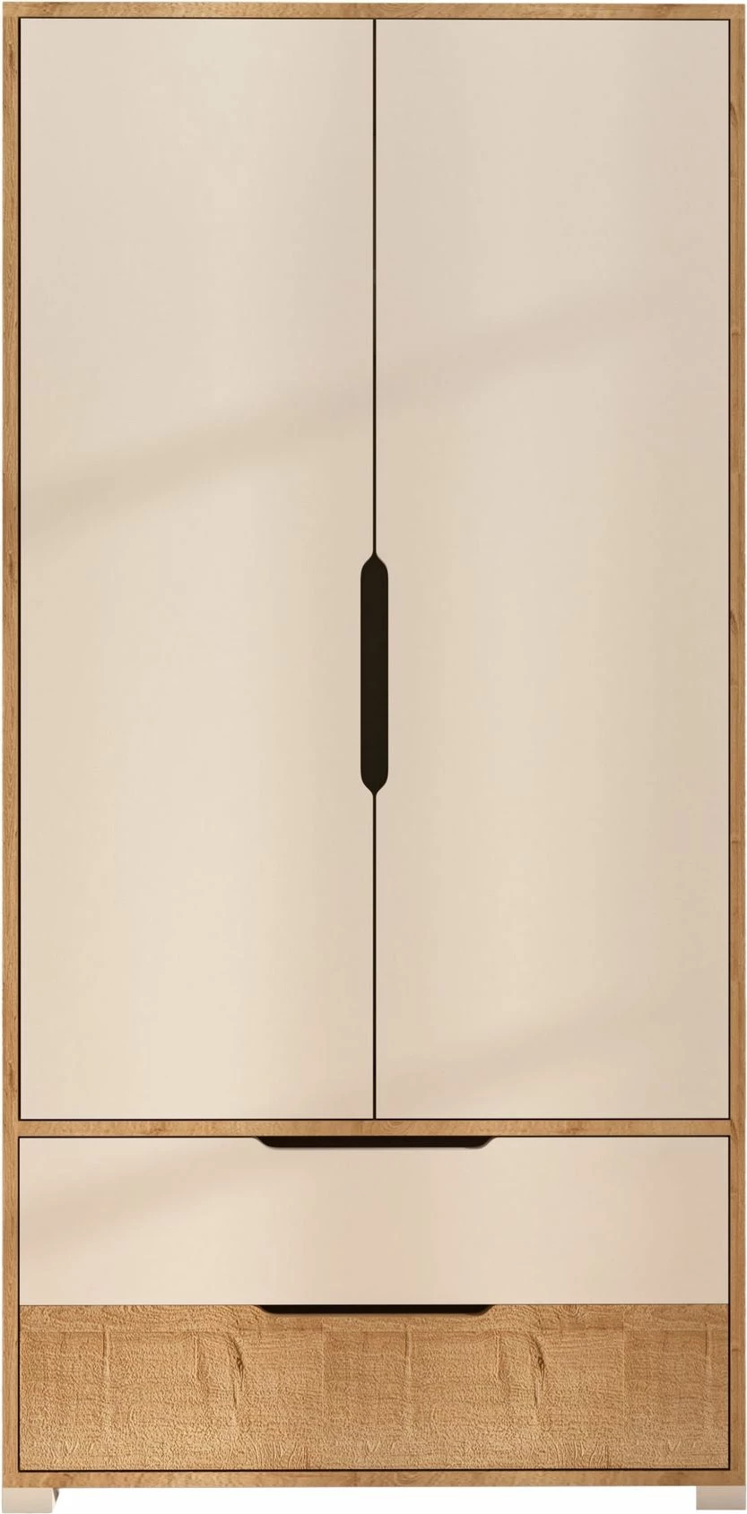 Dollap rrobash, ngjyrë lis safir dhe e bardhë, Skye Decor, 90cm
