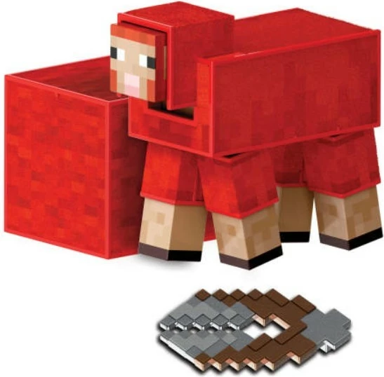 Figurinë Minecraft Mattel JCV22 dele Diamond Level, 14 cm, set me aksesorë, e kuqe