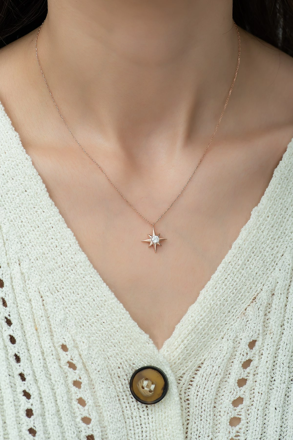 Qafore argjendi Jumeon, ngjyrë ari dhe e bardhë, TRDYL688