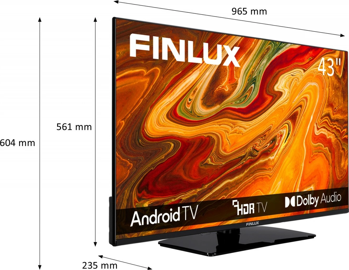 Televizor Finlux 43FFA500, 43 inç, Full HD, Android TV, i zi