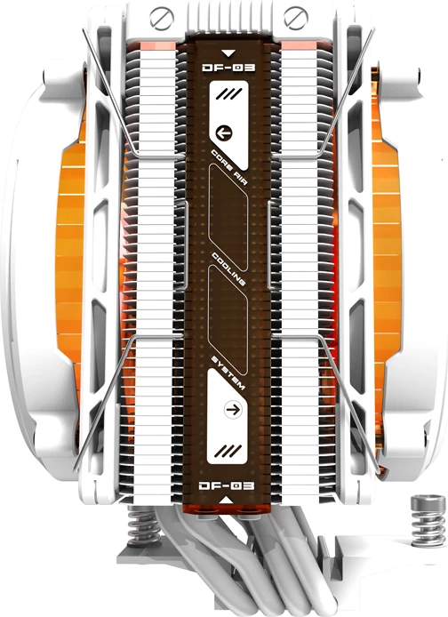 Ftohës procesori aktiv Darkflash E400 PLUS, dy ventilatorë 120 mm, ARGB, ekran temperature, TDP 235 W, i bardhë