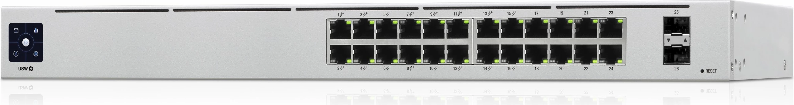 Switch Ubiquiti UniFi 24-Port PoE, Managed, L2/L3, Gigabit Ethernet, Silver