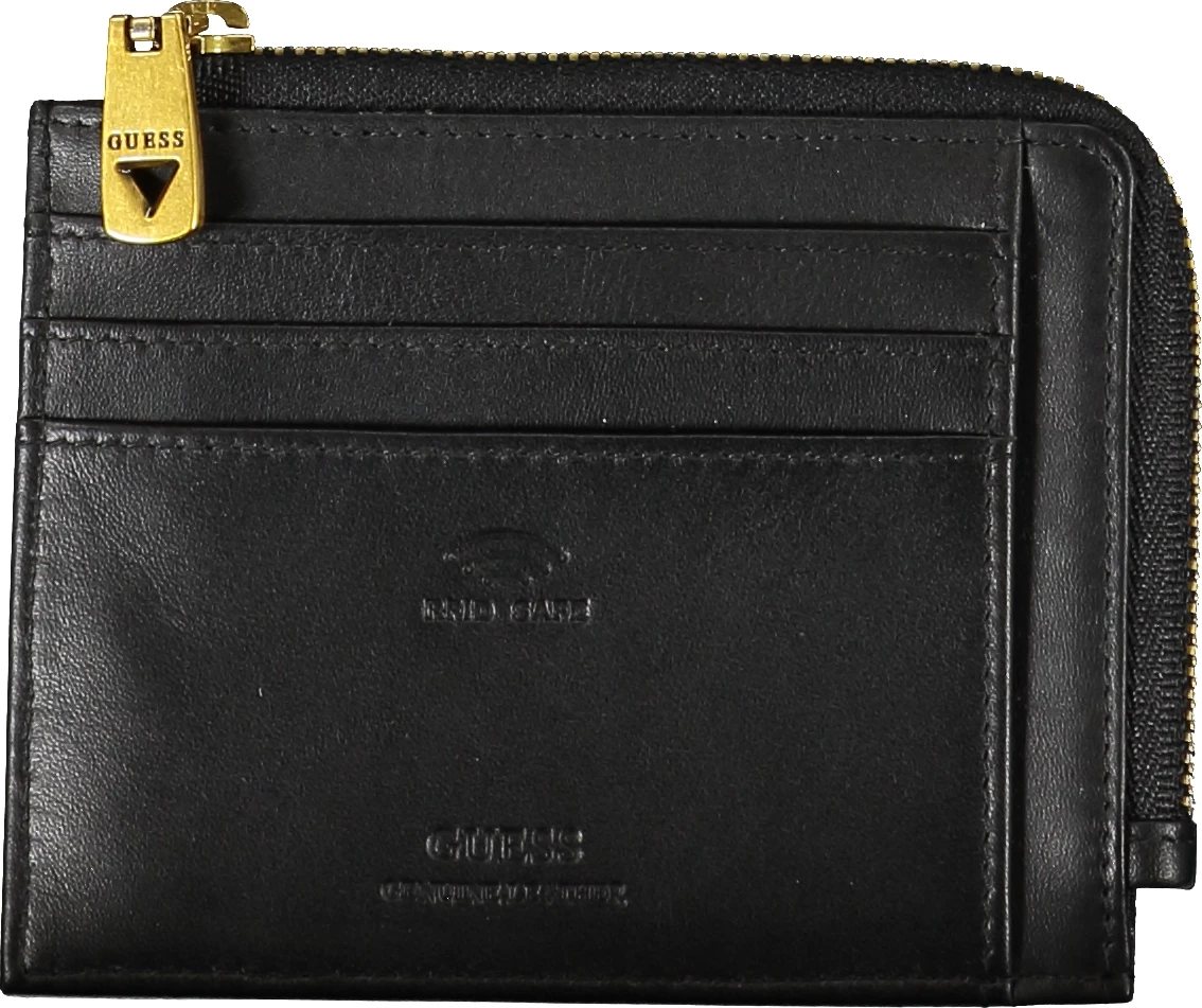 Portofol për meshkuj GUESS JEANS, i zi