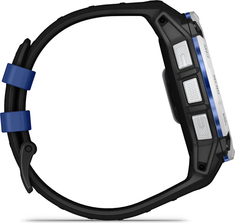 Smartwatch Garmin Instinct® 3, Solar, Whitestone/Black-Bolt Blue, 50 mm