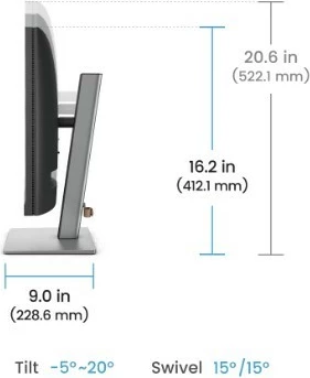 Monitor BenQ RD240Q, 24.1", WQXGA, IPS, 5ms, HDMI/DP/USB-C, Gri