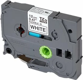 Kasetë etiketuese Brother TZe-FX231, 12mm, e zezë mbi të bardhë, 8m
