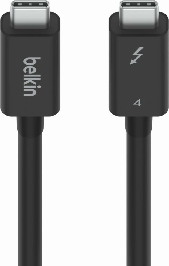 Kabllo Belkin INZ002bt2MBK, Thunderbolt 4, 2 m, 40 Gbit/s, 100 W, e zezë
