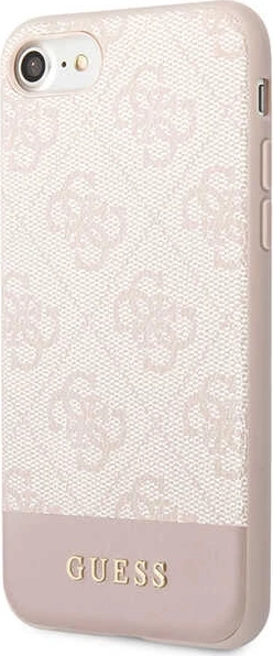 Mbështjellës Guess 4G Stripe për iPhone 7/8/SE 2020/2022, Rozë, Hardcase