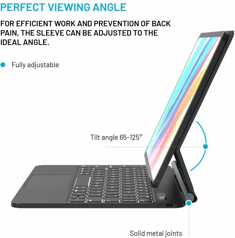 Mbështjellës me tastierë FIXED Typee për Apple iPad Pro 11\" M4 (2024), Bluetooth, me trackpad, USB-C, i zi