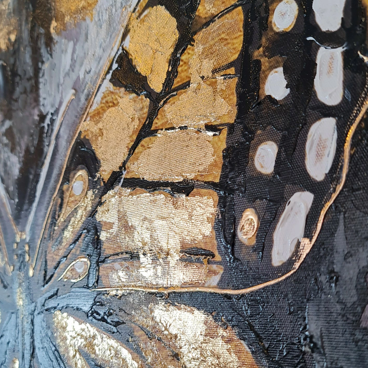 Pikturë dekorative me vaj, flutur, shumëngjyrëshe, Wallity, OPG2075564278, 70x70cm