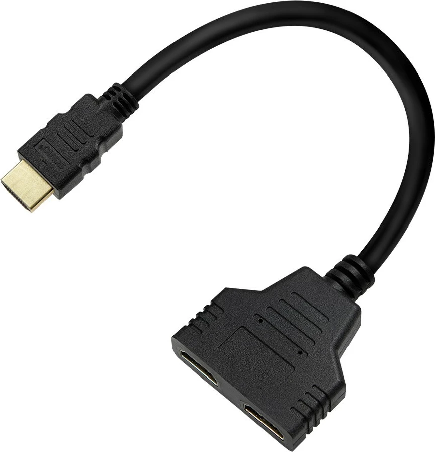 Ndarës HDMI pasiv Savio AK-77, 1 në 2, 30 cm, i zi