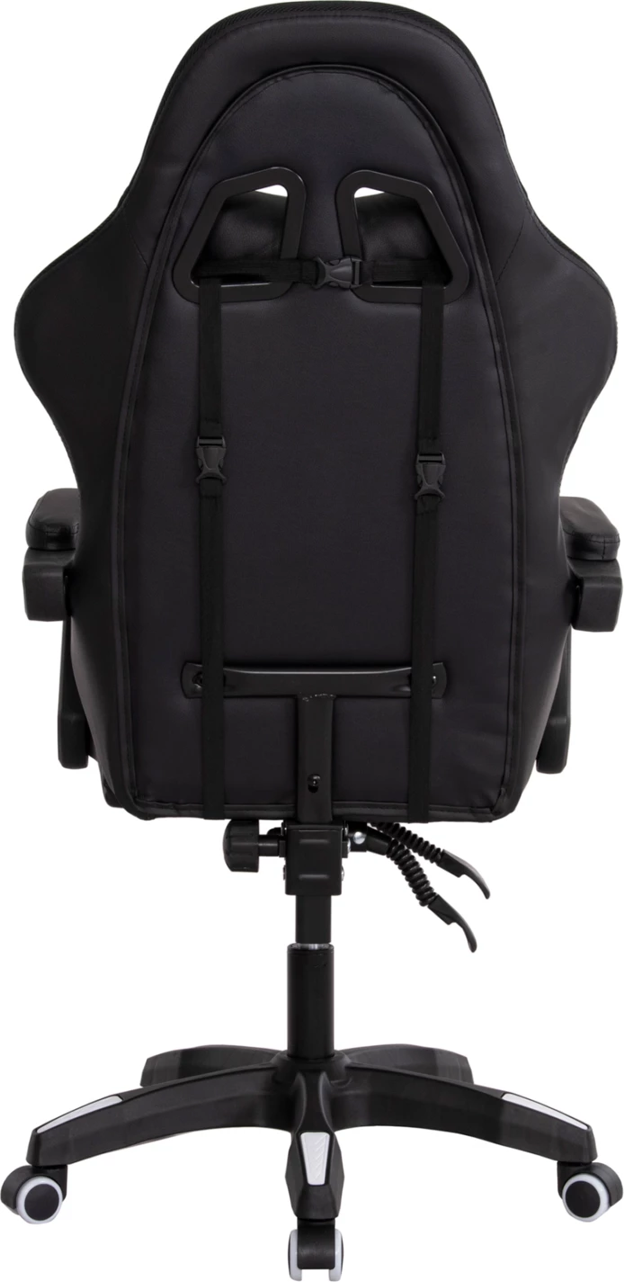 Karrige gaming DARREN FH1203.04, e zezë-bardhë, PVC & najlon, 51x49x125Hcm