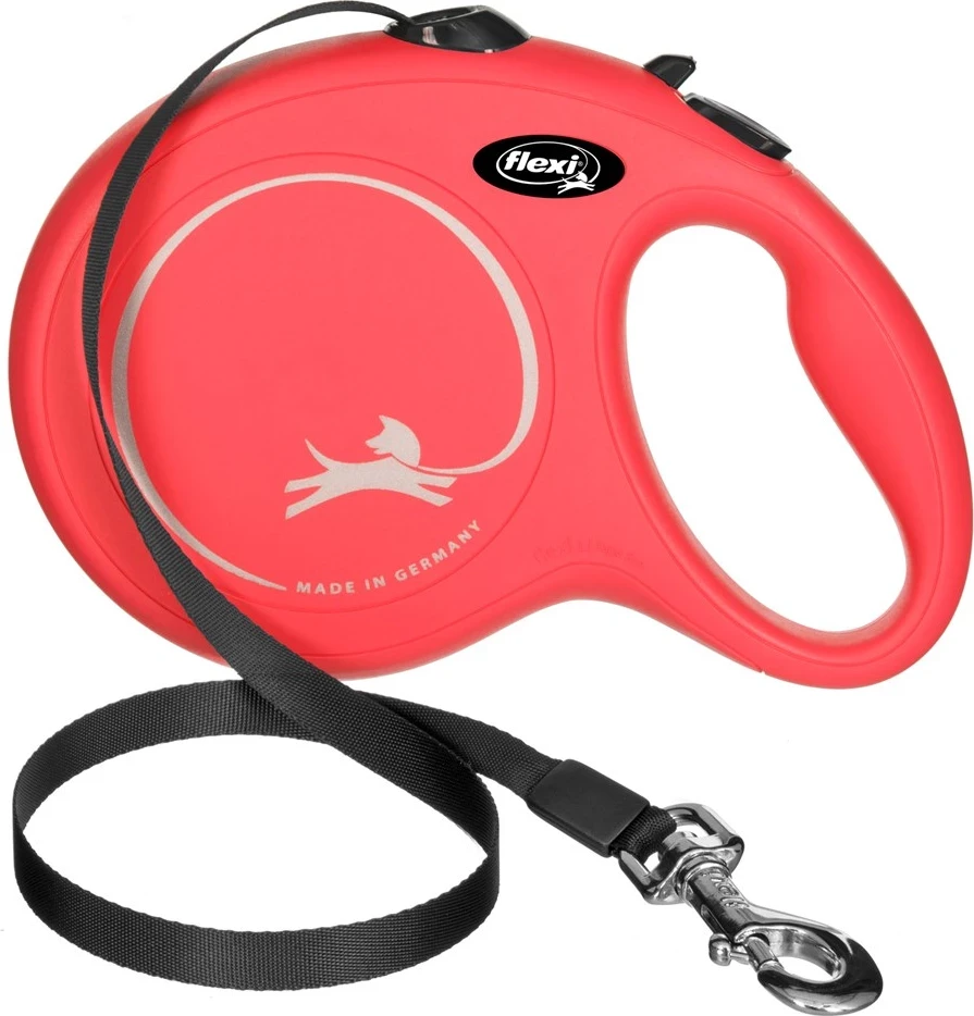 Litar kontrollues për qen Flexi, 5m, ngjyrë portokalli