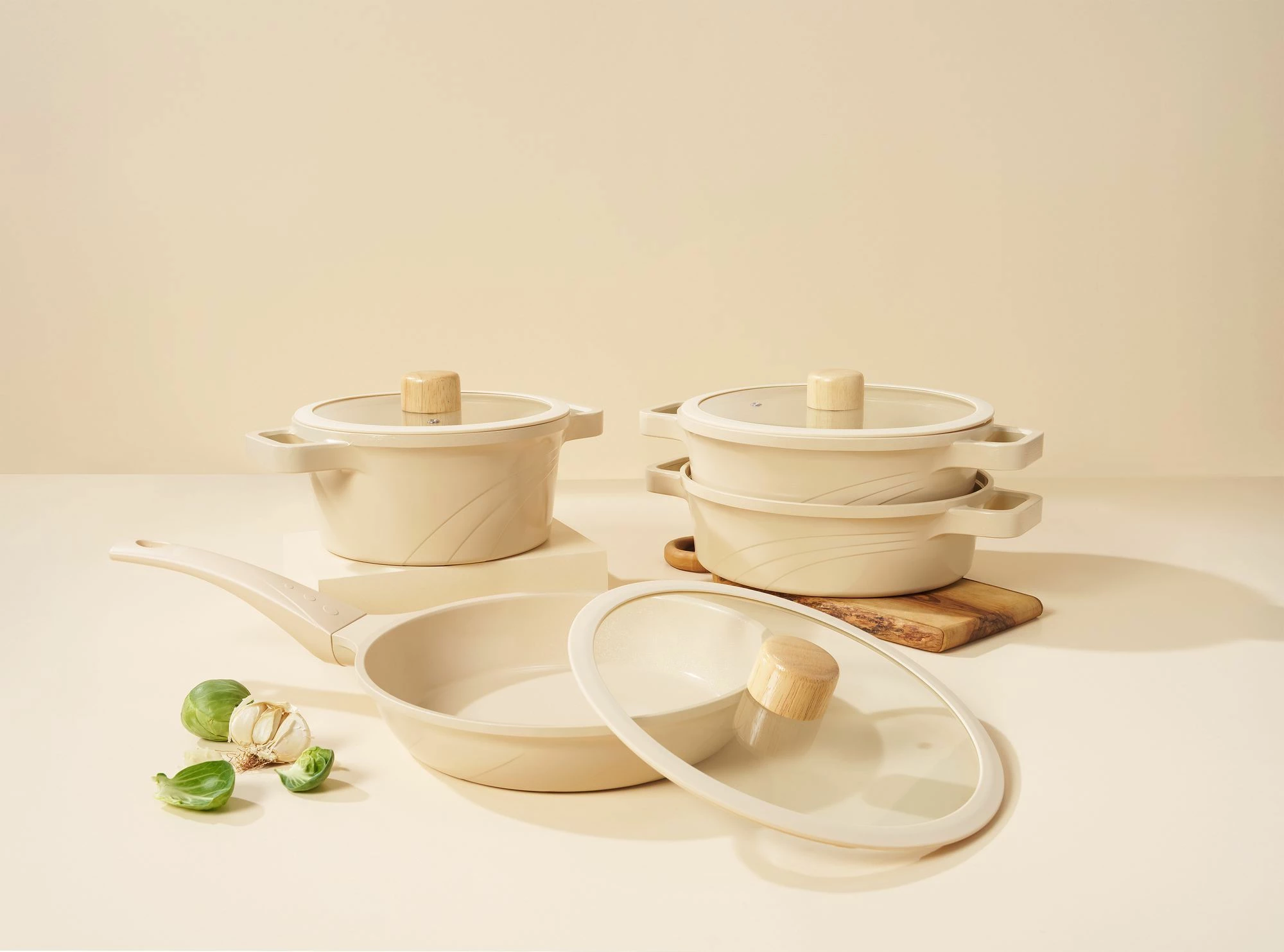 Set tenxheresh (10 copë), Hermia Concept, Vetta, krem