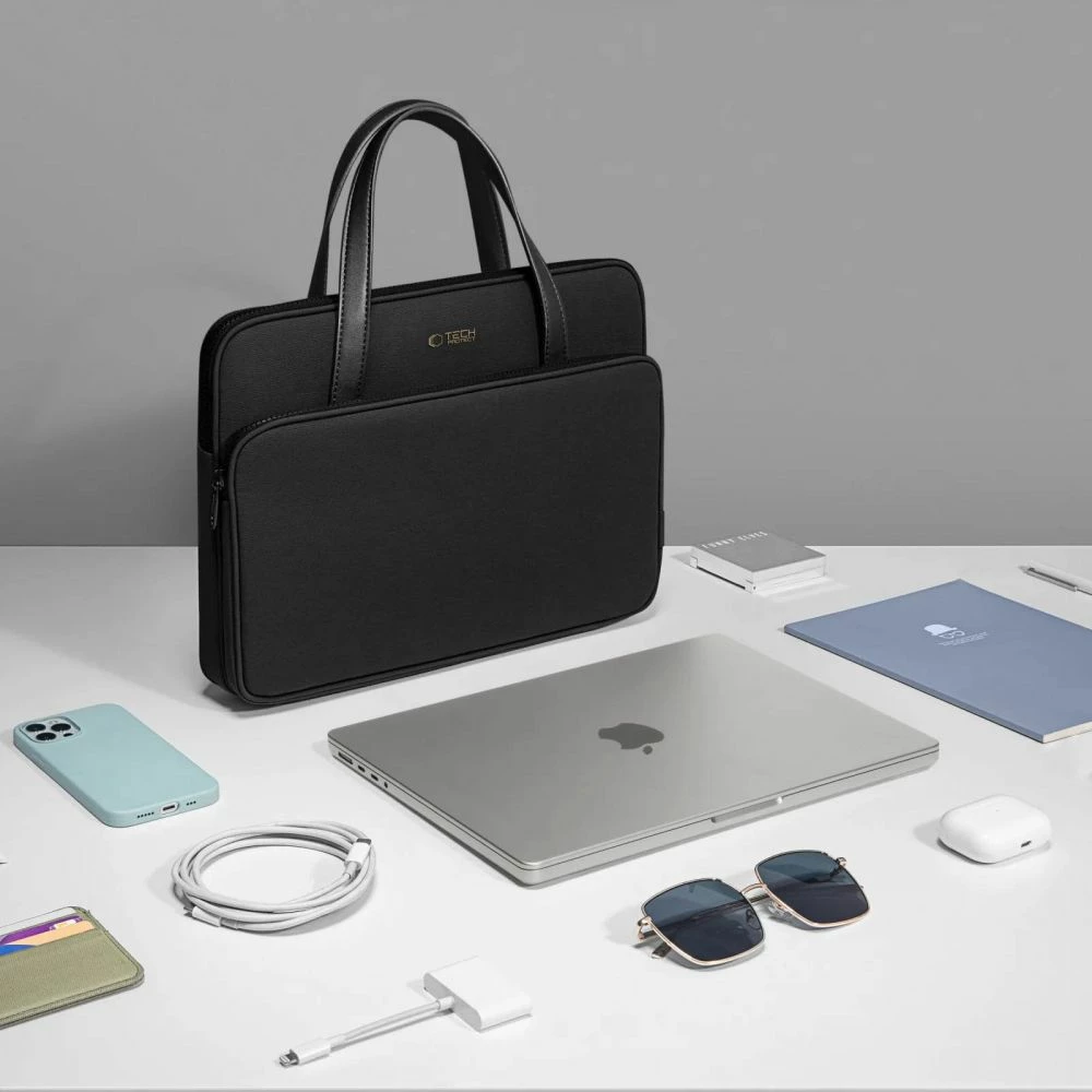 Mbështjellës laptopi Tech-Protect, 15-16 inç, i zi