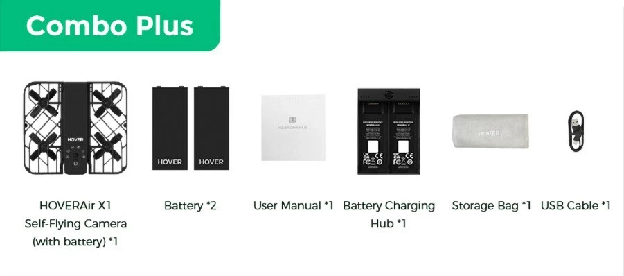 Dron HoverAir X1 Combo Plus Retail, i zi