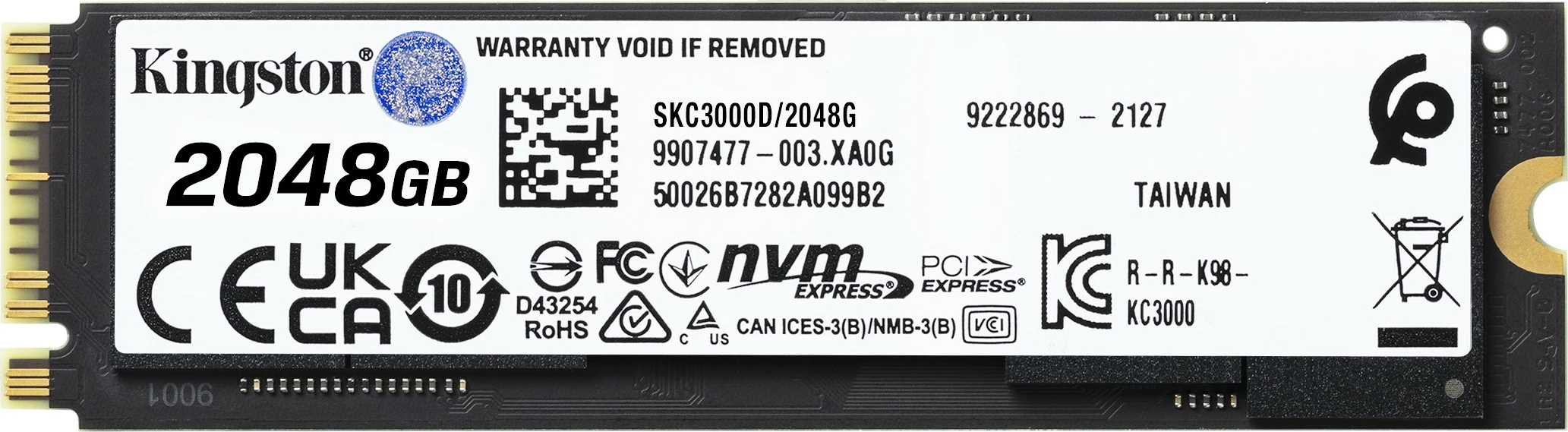 SSD Kingston KC3000, 2.05 TB, M.2, 7000 MB/s