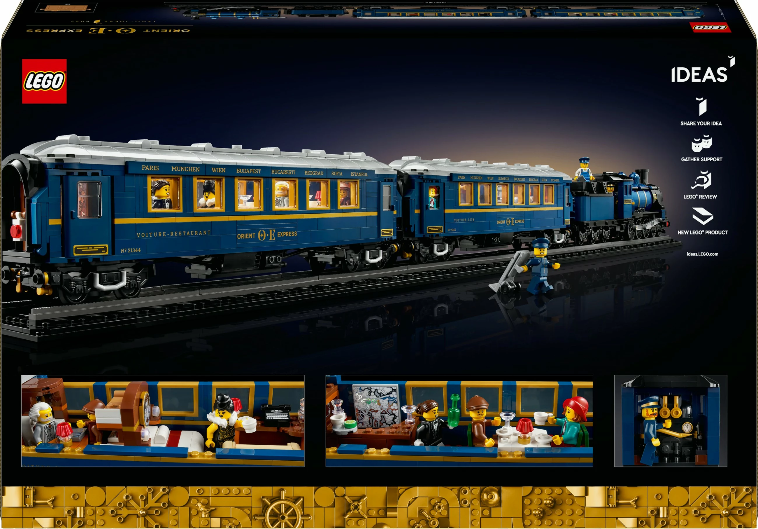 Set ndërtimi LEGO Ideas Orient Express, 2540 pjesë, shumëngjyrësh