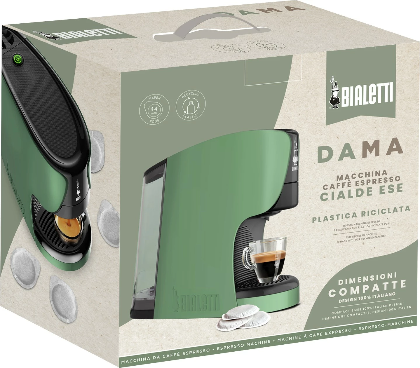 Makine kafeje Bialetti 098150532, 0.4 L, 1450 W, Gjelbër