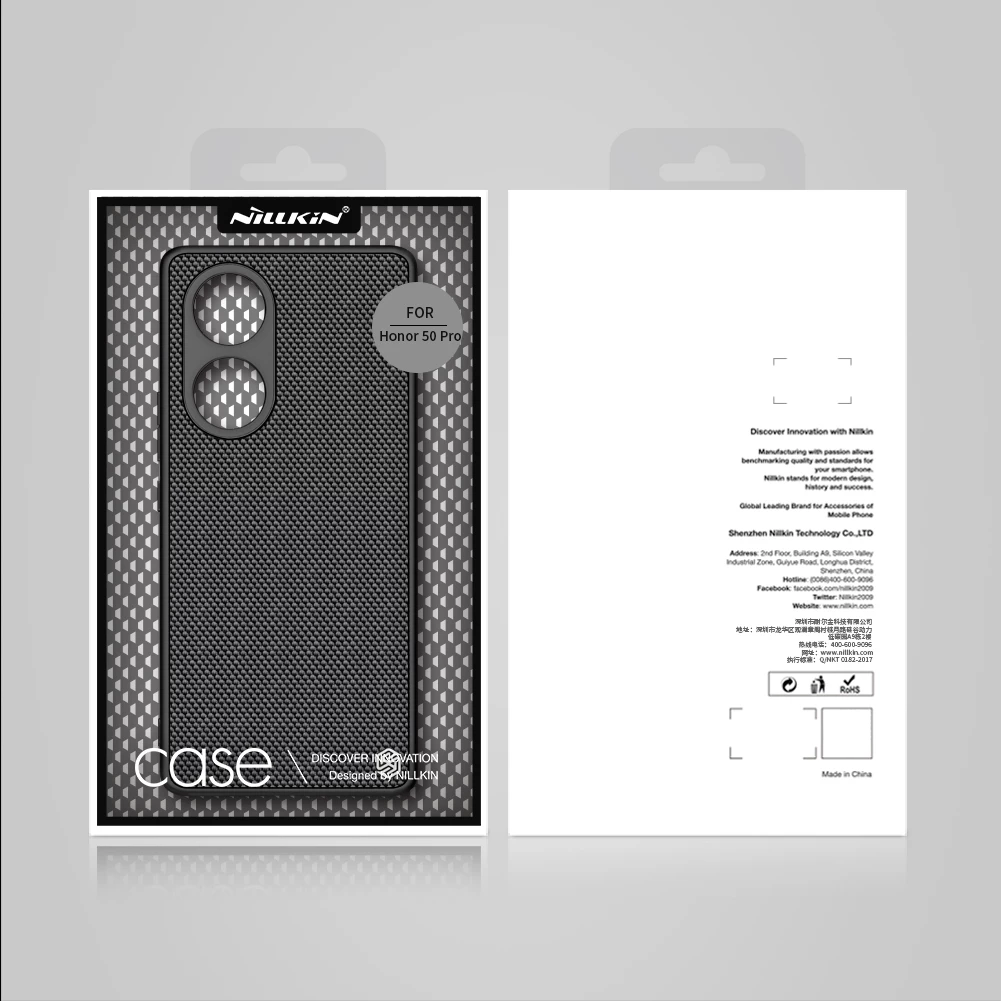 Mbështjellës Nillkin Textured Case për Honor 50 Pro, najlon, i zi