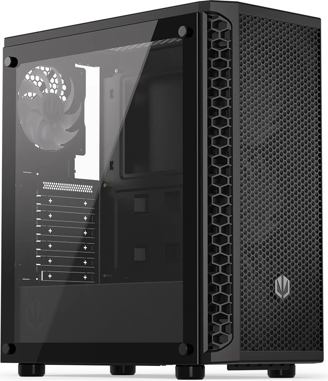 Kasë Endorfy Signum 300 ARGB, Midi Tower, xham i fortë, 4 ventilatorë ARGB, e zezë