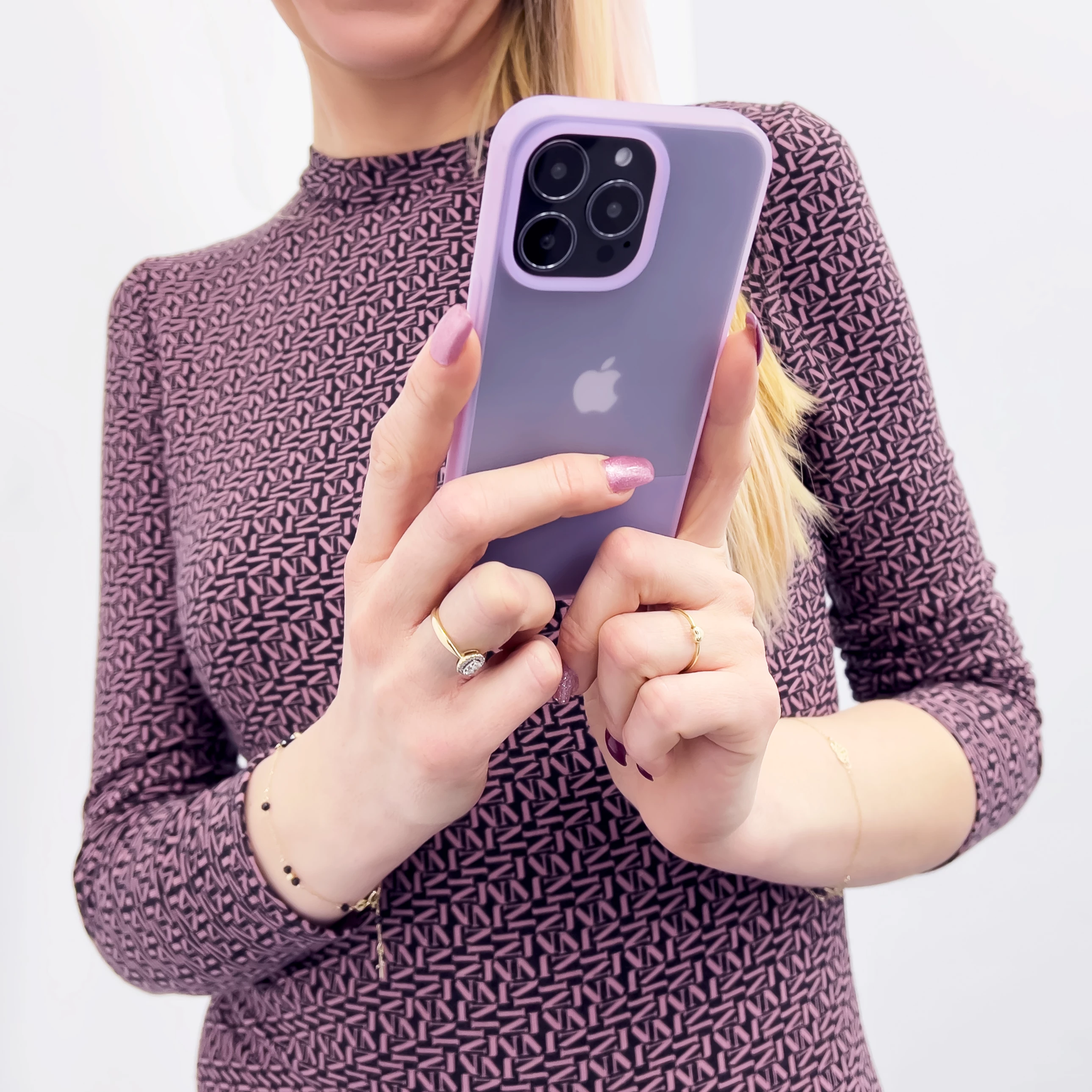 Mbështjellës Kingxbar Plain Series për iPhone 13, silikon, vjollcë