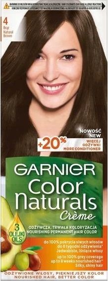 Bojë për flokë Garnier Color Naturals Creme për femra 4 Kafe, 1 copë