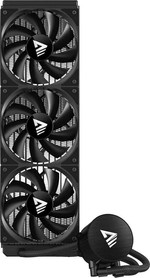 Ftohës me ujë për procesor Savio NOX 360 MM, 3 ventilatorë 12 cm, për Intel Core i7, Alumini, i zi
