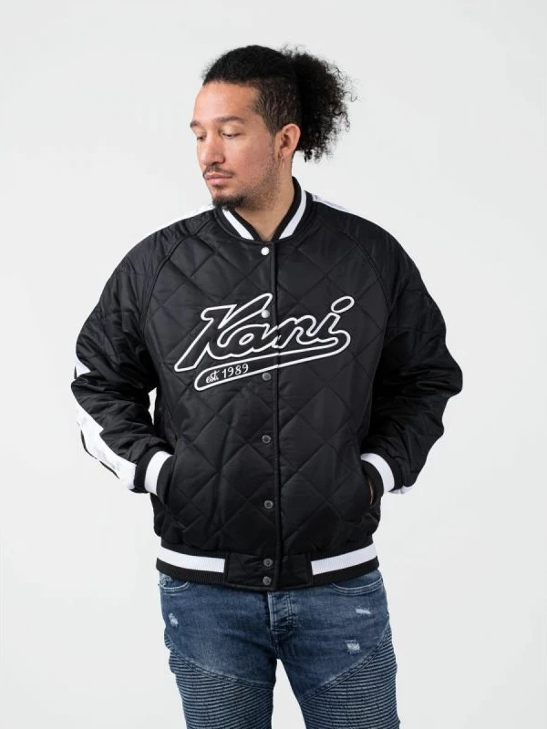 Jakne Karl Kani për meshkuj, e zezë