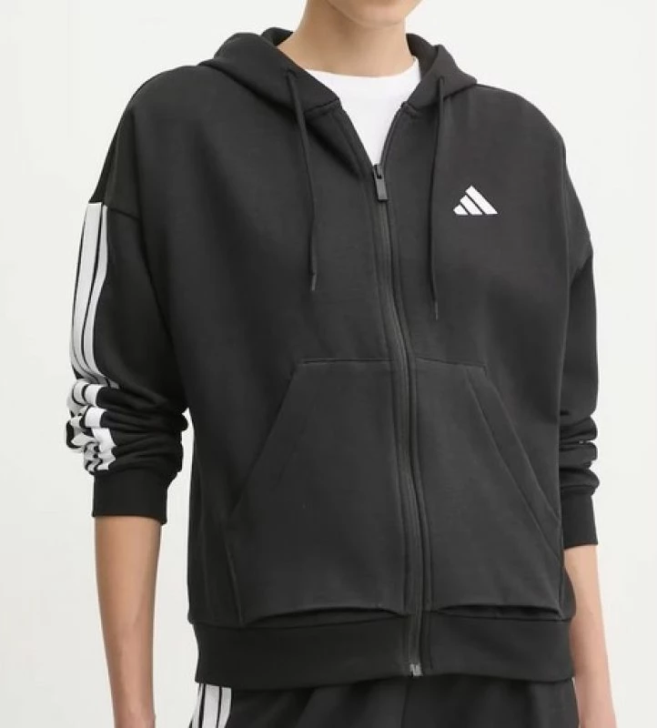 Duks me kapuç adidas për femra, i zi