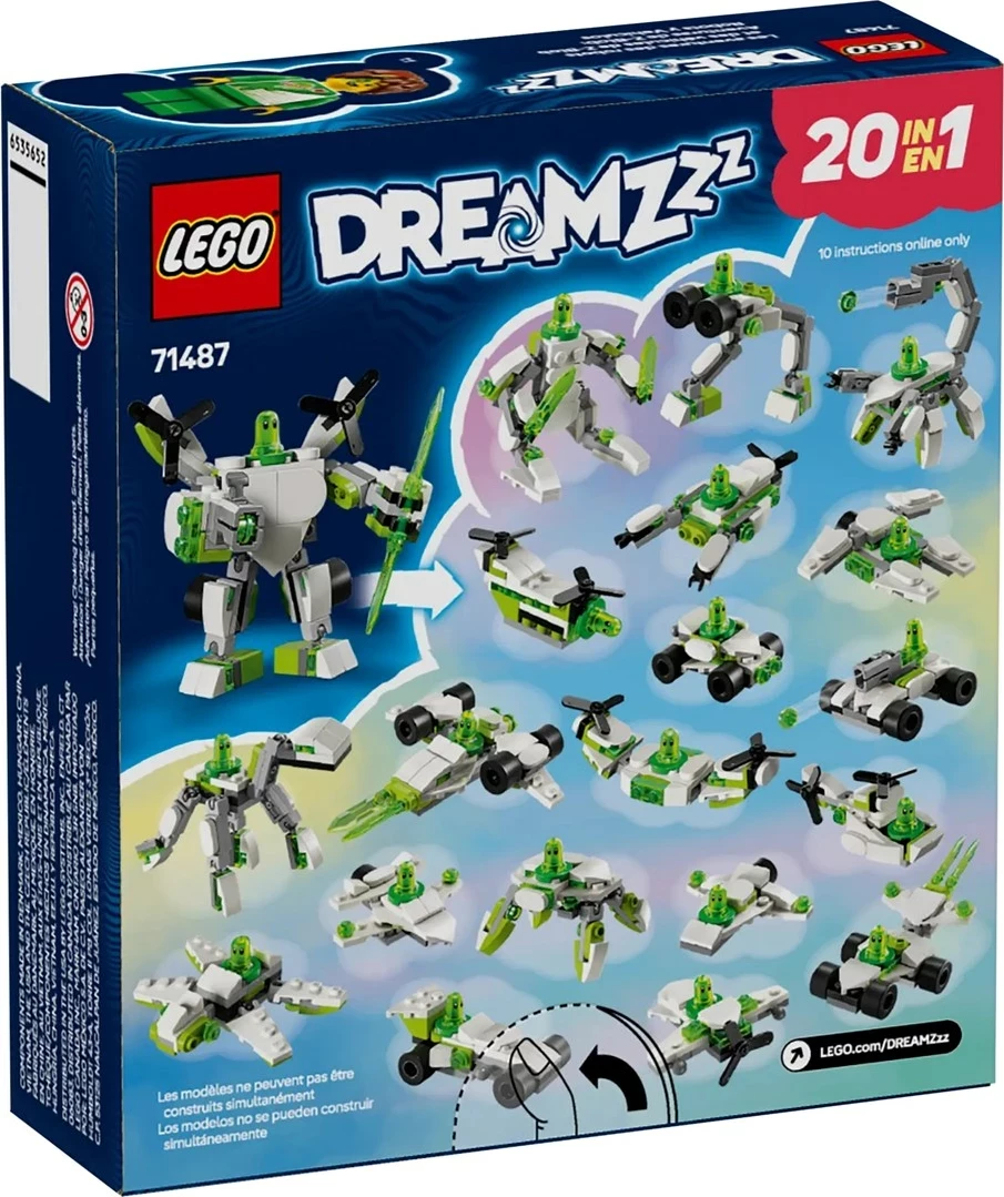 Set LEGO DREAMZZZ 71487 Z-Blob Robot dhe Aventurat e Automjeteve